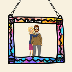 Personalized Gifts For Couple Suncatcher Ornament 05ACDT040225HG - Ornament - GoDuckee