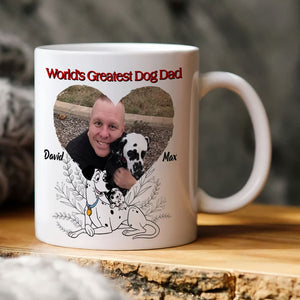World's Greatest Dog Dad, Personalized Dog Dad Mug, Dog Lover Mug Gift, 02OHPO201223 - Coffee Mug - GoDuckee