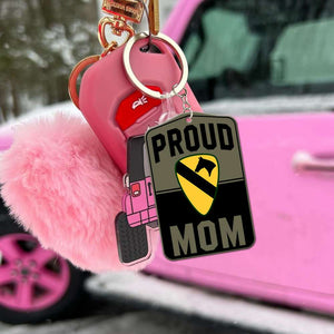 Military & Veteran Family Personalized Keychain, Gift For Family - Keychains - GoDuckee