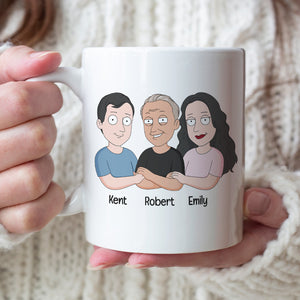 Proud Father And Dumb Kid- Personalized Coffee Mug- Gift For Dad- Dad Cartoon Mug-DR-WHM-06dnqn180423 - Coffee Mug1 - GoDuckee