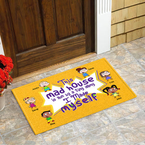 Personalized Gift For Grandma Doormat This Mad House Is Run By A Tiny Army 01OHHN170124TM - Doormats - GoDuckee