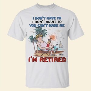 Personalized Gifts For Grandpa Shirt 04hutn190624 Retired Man on The Beach - Shirts - GoDuckee