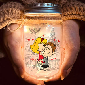 Personalized Gifts For Couple Frosted Jar Light 02XQMH211224HG - Drink Jar - GoDuckee