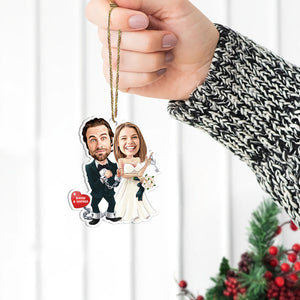 Wedding Couple Custom Photo Acrylic Ornament 01nadt151123 - Ornament - GoDuckee