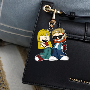 Personalized Gifts For Couple Keychain, Gangsta Love 03qhpu030125hg - Keychains - GoDuckee