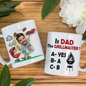 Is Dad The Grillmaster - Gift For Dad- Custom Dad Photo Coffee Mug- Father's Day Mug - Coffee Mug - GoDuckee