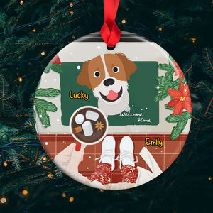 Gift For Dog Lover, Personalized Ornament, Christmas Dogs Ceramic Ornament, Christmas Gift 05QHHN110823 - Ornament - GoDuckee