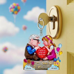 Forever Heart Keychain Personalized Gifts For Couple 02OHDT290525 - Keychains - GoDuckee