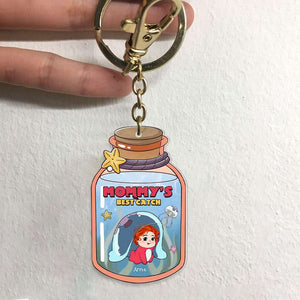 Personalized Gifts For Mom Keychain Mommy's Best Catch 03HTHN010324 - Keychains - GoDuckee