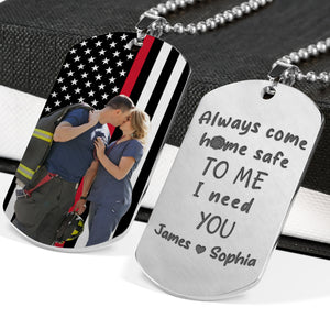 Custom Photo Dog Tag Necklace - Custom Photo Gifts For Firefighter 03HUDC070624 - Necklace - GoDuckee