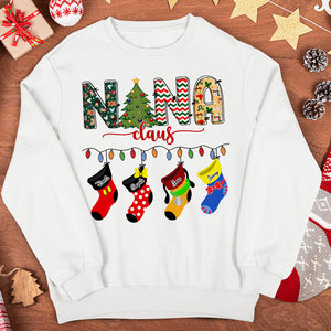 Family Socks, Personalized Nana Claus Shirt, 02NATN161023 - Shirts - GoDuckee
