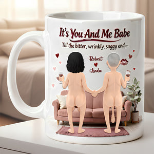 Cheers Old Couple Mug Personalized Gifts For Couple 02NADT070126 - Coffee Mug - GoDuckee
