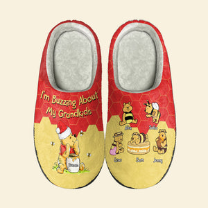 Personalized Gifts For Grandma Home Slippers Bear Grandkids 01KAMH071124 - Shoes - GoDuckee