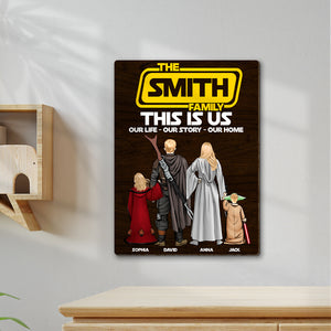 Personalized Gifts For Family Wood Sign This Is Us Our Life Our Story Our Home 03QHTN310124HHHG - Wood Signs - GoDuckee