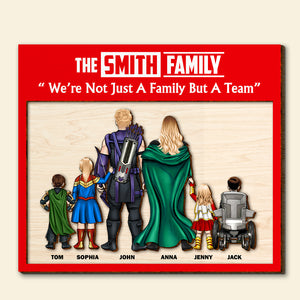 Personalized Gifts For Family Wood Sign We're Not Just A Family But A Team 05hutn210224pa - Wood Signs - GoDuckee