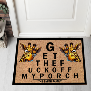 Personalized Funny Attitude Animal Doormat Collection, Get Off My Property 01qhpu241224 - Doormat - GoDuckee