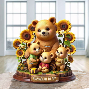 Personalized Gifts For Mom Flat Wood Sign, Mamabear To Bee 02qhtn010425 - Shaped Plaques - GoDuckee