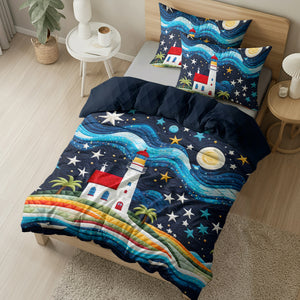 Coastal Scenery Quilt Bed Set 04HULU210125 - Blanket - GoDuckee
