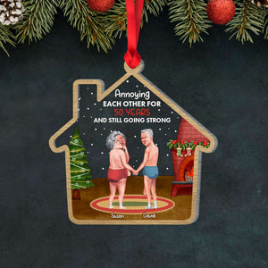 Annoying Each Other, Couple Gift, Personalized Acrylic Ornament, Funny Old Couple Ornament, Christmas Gift - Ornament - GoDuckee
