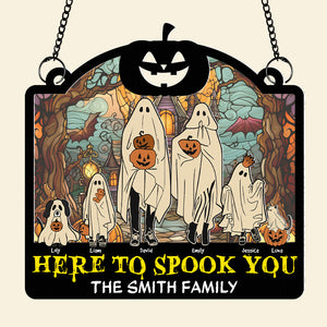 Personalized Gifts For Family, Spooky Family Suncatcher Ornament 02TOPU090824HH - Ornament - GoDuckee