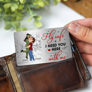 Personalized Gifts For Couple Pilot Wallet Card Fly Safe 04KAQN040225PA - Wallet Card - GoDuckee