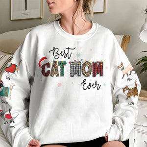 Best Cat Mom/Dad Ever, Gift For Cat Lover, Personalized 3D Shirt, Christmas Cat Shirt, Christmas Gift - AOP Products - GoDuckee