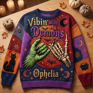 Witch Ugly Sweater - Personalized Gifts For Halloween 02huqn120826 - AOP Products - GoDuckee