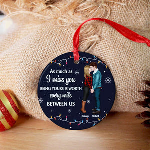 Gift For Couple, Personalied Ceramic Ornament, Christmas Gift 05QHHN131123pa - Ornament - GoDuckee