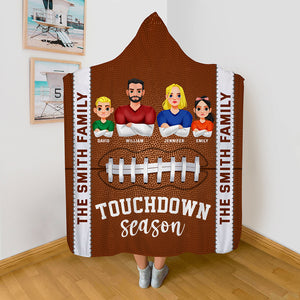 Personalized Gifts For Family Wearable Blanket Hoodie, American Football Lovers 02tgqn061124hg - Blanket - GoDuckee