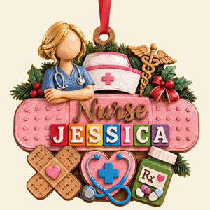 Dedicate Nurse Wood Effect Ornament, Personalized Gifts For Nurse, RN, CNA,... 01QHDT161026
