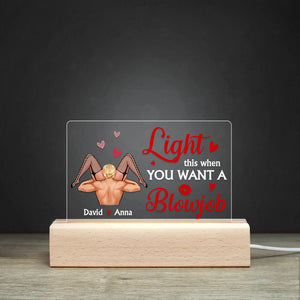 Couple, Light This When You Want A BJ, Personalized Led Light, Gift For Couple, 01NATN180723HH - Led Night Light - GoDuckee