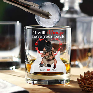 Personalized Gifts For Couple Round Whiskey Glass 01qhqn150125hh - Whiskey Glass - GoDuckee