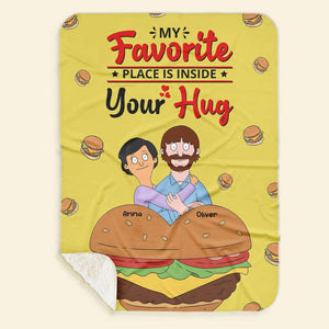 Personalized Gifts For Couple Blanket Cartoon Couple 02TOMH120225HG - Blanket - GoDuckee