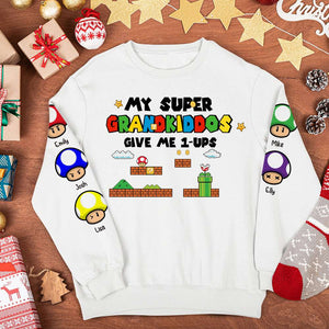 My Super Grandkids Give Me 1-Ups, Gift For Family, Personalized Shirt, Game Kids Shirt 02QHHN300923 - AOP Products - GoDuckee
