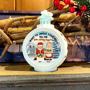 I Want To Jingle Your Bells, Couple Gift, Personalized Light Ornament, Old Couple Ornament, Christmas Gift - Ornament - GoDuckee