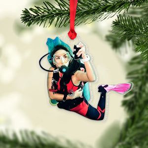 Personalized Diving Ornament, Custom Photo Acrylic Ornament, Christmas Gift For Scuba Diving Lover - Ornament - GoDuckee
