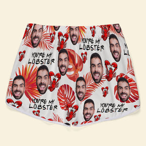 You're My Lobster-Custom Photo Couple Beach Shorts-Gift For Him/ Gift For Her- Couple Shorts - Beach Shorts - GoDuckee