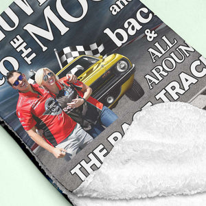 I Love You All Around The Race Track, Personalized Blanket, Couple Racing Gifts - Blanket - GoDuckee