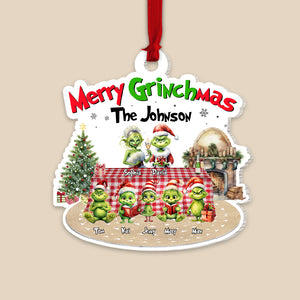 Merry Christmas, Personalized Family Ornament, PW-01HTTN090923, Christmas Gift - Ornament - GoDuckee