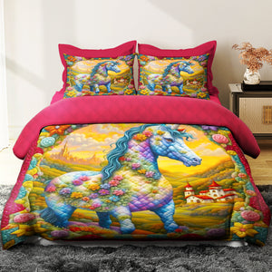 Unicorn Lovers Quilt Bed Set 05HUDT180125 - Blanket - GoDuckee
