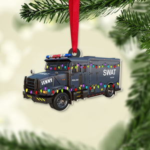 Personalized Police Vehicle Ornament, Christmas Ornament, Gift For Police Officer - Ornament - GoDuckee
