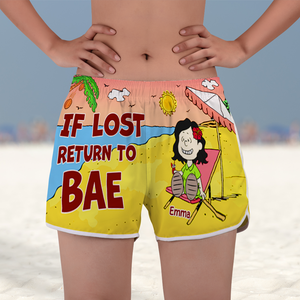 Personalized Gifts For Couple Matching Beach Shorts, Couple On Summer Vacation 02qhpu150125pa - Shorts and Pants - GoDuckee