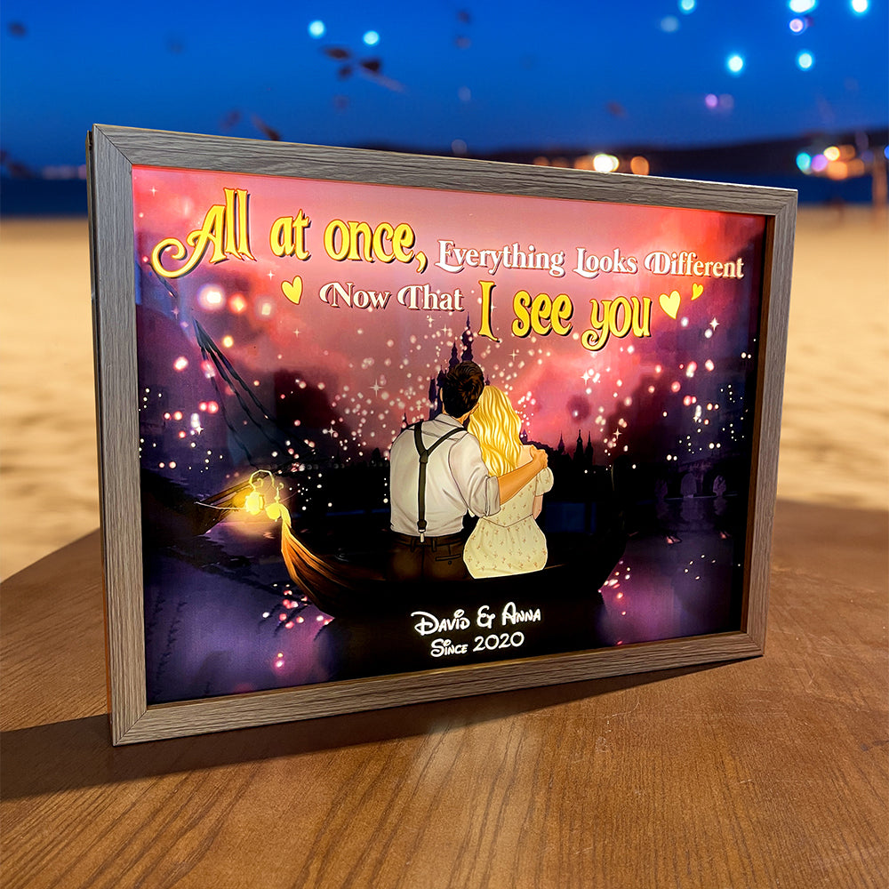 Sweet Couple On Boat, Personalized Light Picture Frame, 05HTTN170823TM, Couple Gift TT - Poster & Canvas - GoDuckee