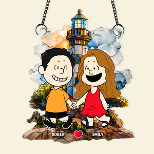 Personalized Gifts For Couple Suncatcher Ornament 02kapu110125hh - Ornament - GoDuckee
