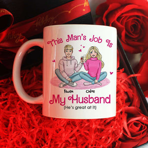 Romantic Couple, He's/She's Great At It, Personalized Mug, Couple Gifts, Gifts For Him, Gifts For Her, Valentine's Day Gifts, 01qhhn301123hh - Coffee Mug - GoDuckee