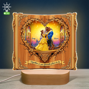 Enchanted Couple Book LED Light - Personalized Gift For Couple 02OHPU080725 - Led Night Light - GoDuckee