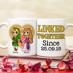 Linked Together Personalized White Mug - 03natn030623 - Coffee Mug - GoDuckee