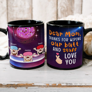 Thanks For Wipping Our Butt And Stuff Personalized Funny Kids Coffee Mug Gift For Mom - Coffee Mug - GoDuckee