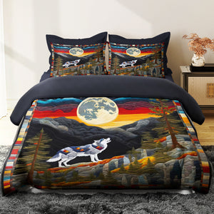 Wolf Quilt Bed Set Gifts For Wolf Lovers 04HUDT200125 - Blanket - GoDuckee