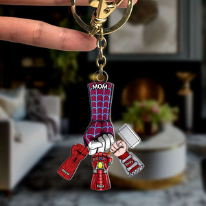 Personalized Gifts For Mom Fist Bump Keychain 06qhqn220424 Mother's Day - Keychains - GoDuckee
